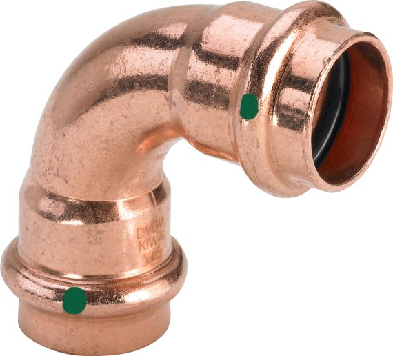 71001603 / Viega Profipress Bogen 90 Grad Kupfer 18 mm Mod 2416 Nr 291495