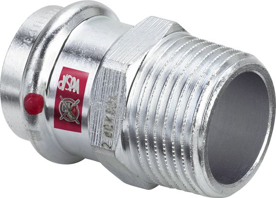 Viega Übergangsstück Prestabo Mod. 1111 verzinkt Nr. 588663 54 mm x 2" m. AG