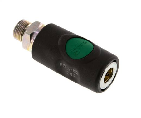 KDGSIP 38 NW7 / Sicherheits-Druckknopfkupplung (NW7,2), G 3/8" AG