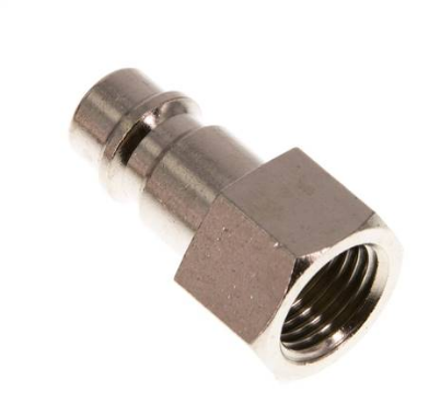 KSGI 14 NW7 MSV / Kupplungsstecker (NW7,2) G 1/4"(IG), Messing vernickelt