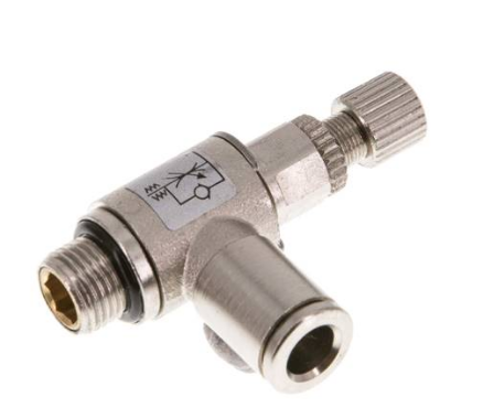 [GRLAIQS 186 MSV] GRLAIQS 186 MSV / Winkel-Drosselrückschlagventil G 1/8"-6mm,abluftregelnd