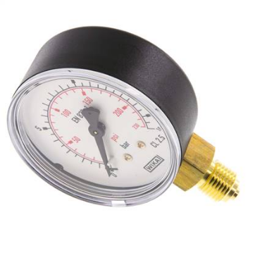 [MS 1663] MS 1663 / Manometer senkrecht (KU/Ms), 63mm, 0 - 16 bar, G 1/4"